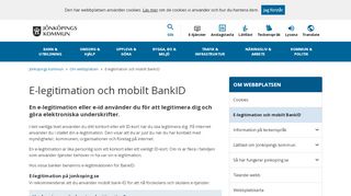 
                            3. E-legitimation och mobilt BankID - Jönköpings kommun