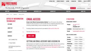 
                            12. E-mail Access @ FSU - Frostburg State University