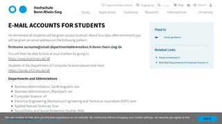 
                            6. E-mail accounts for students | Hochschule Bonn-Rhein-Sieg (H-BRS)