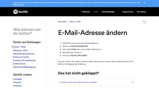 
                            10. E-Mail-Adresse ändern - Spotify