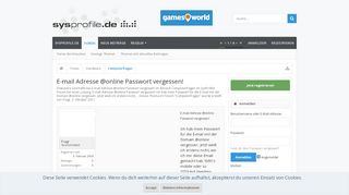 
                            9. E-mail Adresse @online Passwort vergessen! - SysProfile Forum