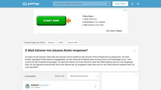 
                            8. E-Mail Adresse von Amazon Konto vergessen? (amazon video) - Gutefrage