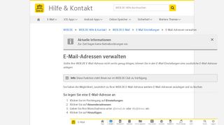 
                            3. E-Mail-Adressen verwalten - WEB.DE Hilfe