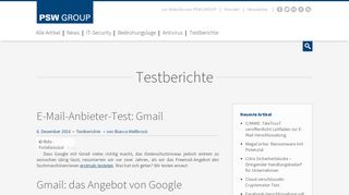 
                            12. E-Mail-Anbieter-Test: Gmail - PSW GROUP Blog