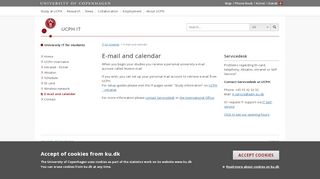 
                            4. E-mail and calendar – University of Copenhagen - KU-IT