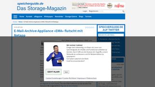 
                            9. E-Mail-Archive-Appliance »EMA« flutscht mit Netapp - speicherguide.de