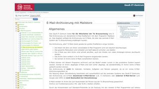 
                            3. E-Mail-Archivierung mit Mailstore [Gauß-IT-Zentrum]