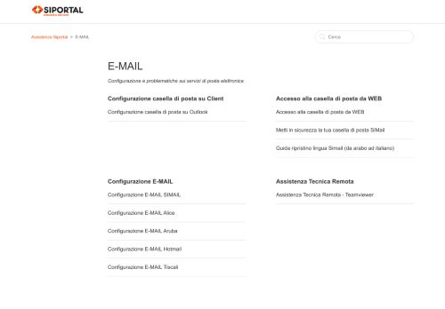 
                            4. E-MAIL – Assistenza Siportal