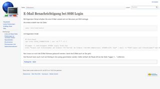 
                            7. E-Mail Benachrichtigung bei SSH Login – Root-Wiki