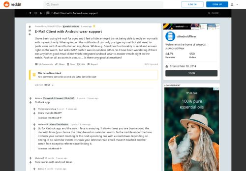 
                            10. E-Mail Client with Android wear support : AndroidWear - Reddit