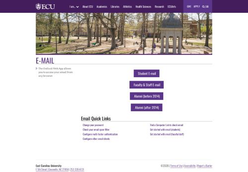 
                            6. E-mail | East Carolina University