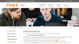 
                            1. E-Mail einrichten - FHWS - IT Service Center - Hochschule für ...