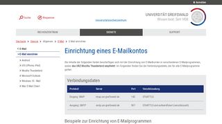 
                            4. E-Mail einrichten - Rechenzentrum - Universität Greifswald