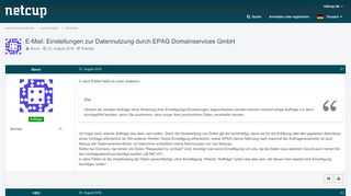 
                            12. E-Mail: Einstellungen zur Datennutzung durch EPAG Domainservices ...