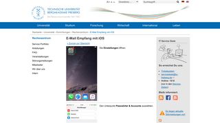 
                            11. E-Mail Empfang mit iOS | TU Bergakademie Freiberg