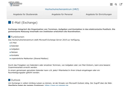 
                            12. E-Mail (Exchange) — Hochschulrechenzentrum (HRZ)
