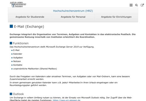 
                            2. E-Mail (Exchange) — Hochschulrechenzentrum (HRZ)