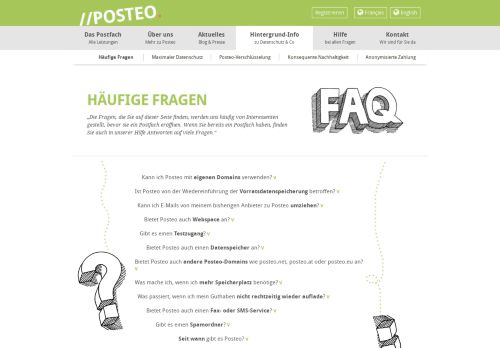
                            3. E-Mail grün, sicher, einfach und werbefrei - posteo.de - Häufige Fragen