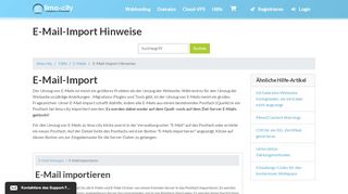 
                            13. E-Mail-Import Hinweise | lima-city