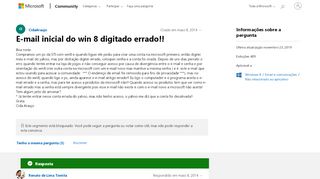 
                            13. E-mail inicial do win 8 digitado errado!! - Microsoft Community