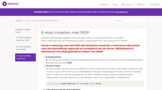 
                            3. E-mail instellen met POP – Helpdesk