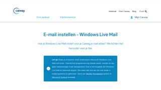 
                            12. E-mail instellen - Windows Live Mail - Caiway