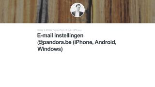 
                            5. E-mail instellingen @pandora.be (iPhone, Android, Windows ...