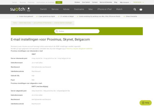 
                            7. E-mail instellingen voor Proximus, Skynet, Belgacom – Switch Help ...