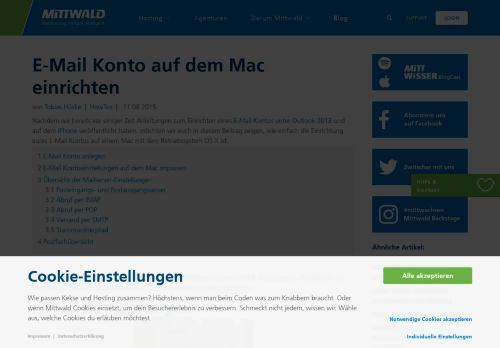 
                            11. E-Mail Konto auf dem Mac einrichten - eine Einleitung - Mittwald