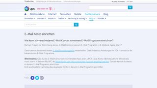 
                            4. E-Mail Konto einrichten | UPC