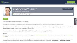 
                            9. E-Mail-Konto mit iOS einrichten (IMAP) - Kundenservice - Freenet.de