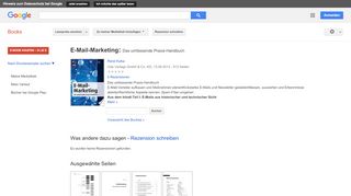 
                            5. E-Mail-Marketing: Das umfassende Praxis-Handbuch - Google Books-Ergebnisseite