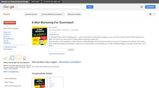 
                            9. E-Mail Marketing For Dummies - Google Books-Ergebnisseite