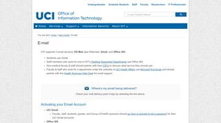 
                            5. E-mail — Office of Information Technology - UCI OIT