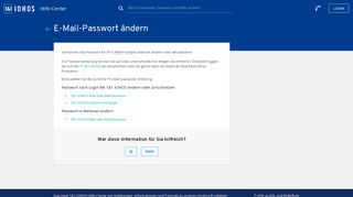 
                            12. E-Mail-Passwort ändern - 1&1 IONOS Hilfe
