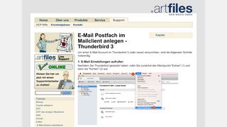 
                            3. E-Mail-Postfach im Mailclient anlegen - Thunderbird 3 - artfiles