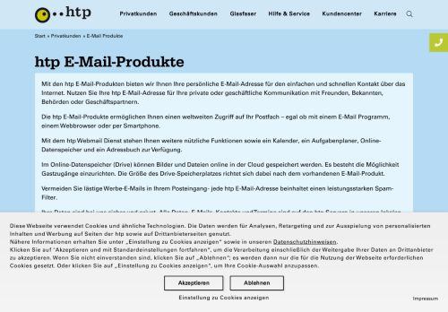 
                            7. E-Mail Produkte - Mails sicher versenden mit htp | htp.net