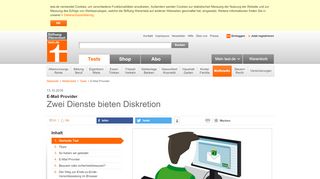 
                            7. E-Mail Provider - Zwei Dienste bieten Diskretion - Stiftung Warentest
