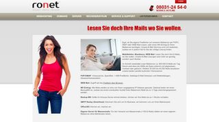 
                            2. E-Mail - roNet GmbH, Rosenheim. Internet Provider - ISP - ronet.de