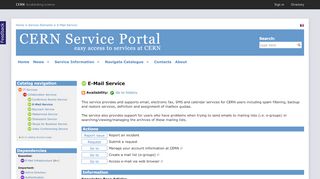 
                            3. E-Mail Service | CERN Service Portal