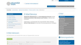 
                            3. E-Mail-Service - Universität Wien