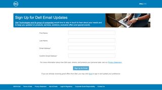 
                            1. E-mail Sign-Up - Dell