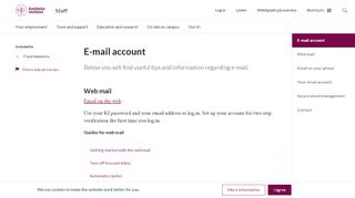 
                            13. E-mail | Staff Portal | Karolinska Institutet