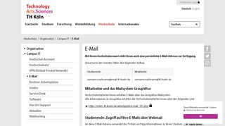 
                            5. E-Mail - TH Köln