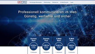 
                            2. E-Mail und Domains gewohnt goneo günstig - goneo