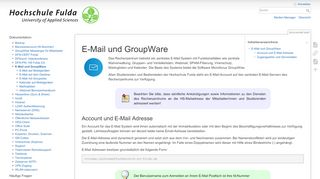 
                            7. E-Mail und GroupWare - Hochschule Fulda