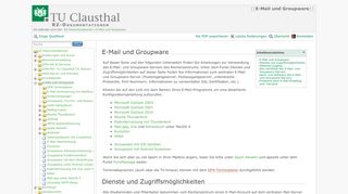 
                            2. E-Mail und Groupware - RZ-Dokumentationen - TU Clausthal