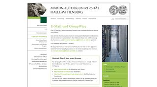 
                            6. E-Mail und GroupWise - ITZ - Martin-Luther-Universität Halle-Wittenberg