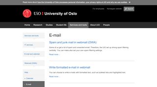 
                            9. E-mail - University of Oslo - UiO