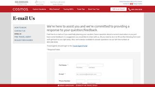 
                            12. E-mail Us - Cosmos - Cosmos vacation